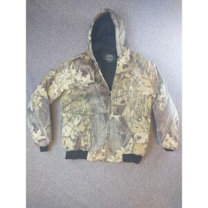 Wolf Mountain Huntingwear by Key Mens Camo Hooded Jacket Full Zip Woodland L